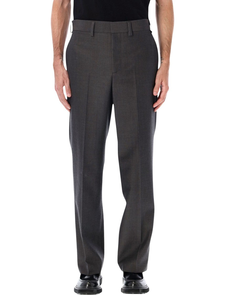 Berner Kuhl Classic Grey Trousers With Permanent Central Crease