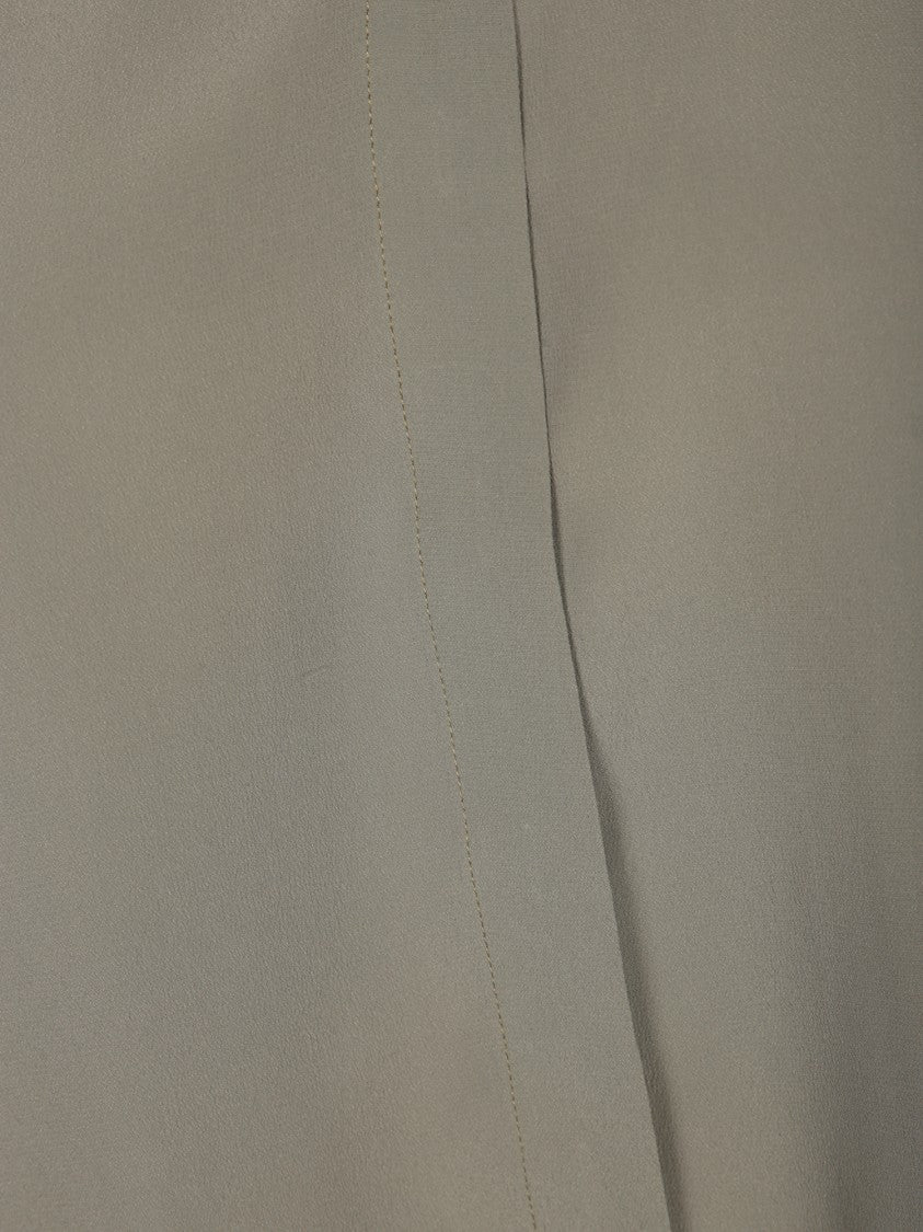 Blanca Vita Military Green Silk Blend Shirt