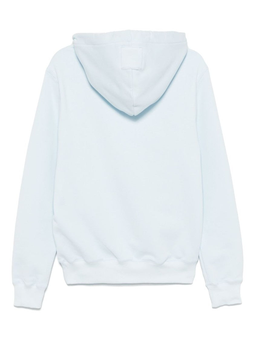 Lanvin Light Blue Embroidered Logo Hoodie