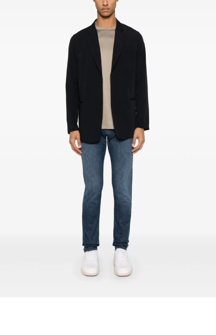 Emporio Armani Tailored Black Jacket With Classic Lapel