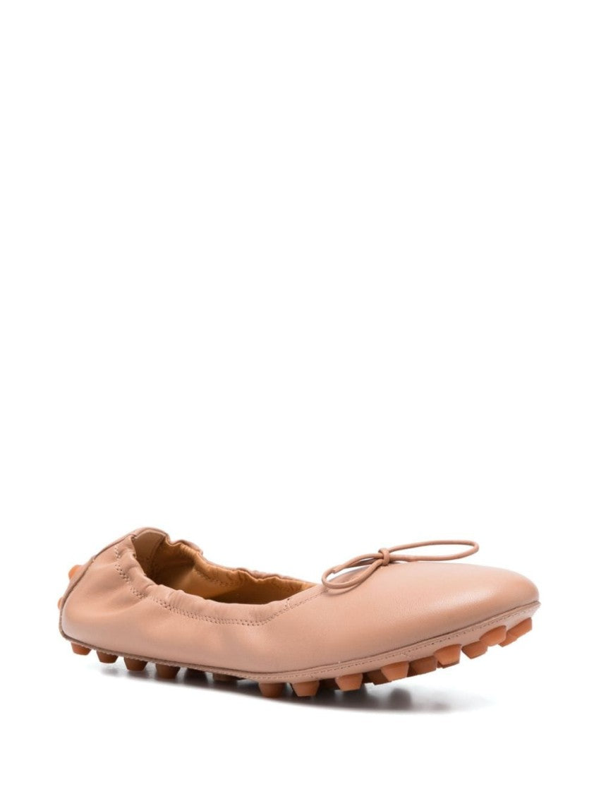 Tod's Pink Bubble Soft Leather Ballerinas