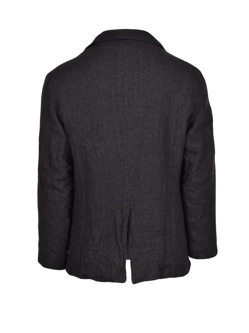 Original Vintage Style Grey Crinkled Virgin Wool Jacket