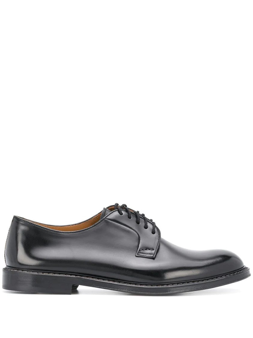 Doucal's Classic Polished Leather Derby Shoes