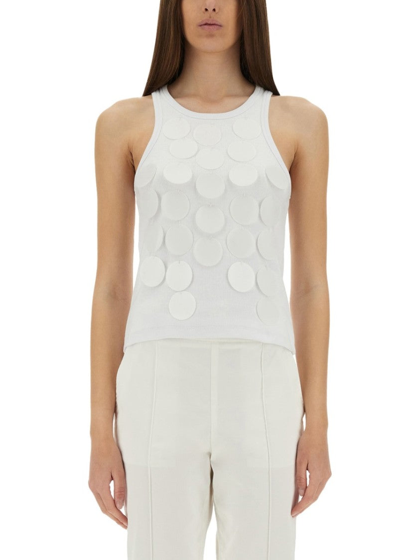 Msgm Ribbed Cotton Top