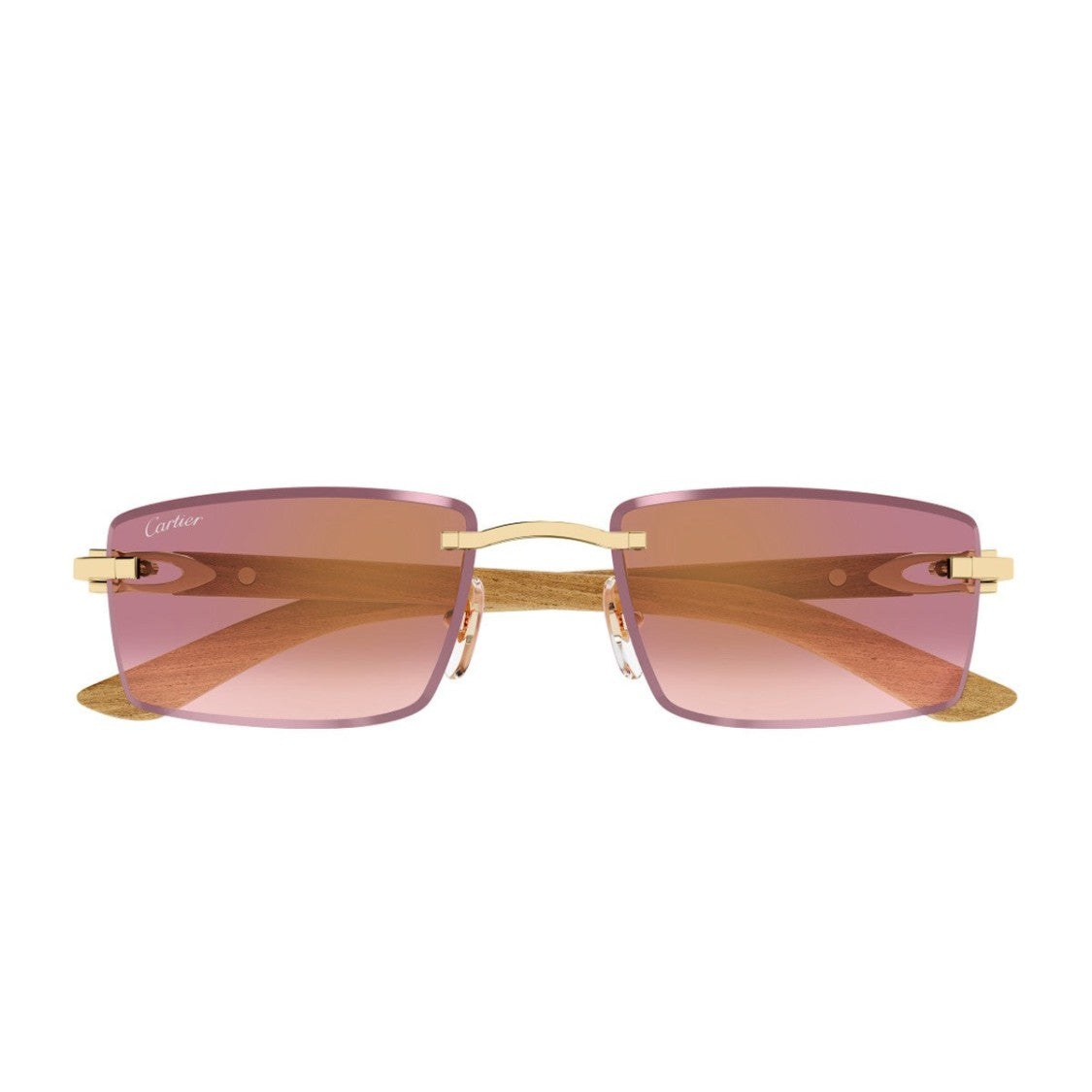 Cartier Gold Ct0582s Décor C Allongé Metal Sunglasses