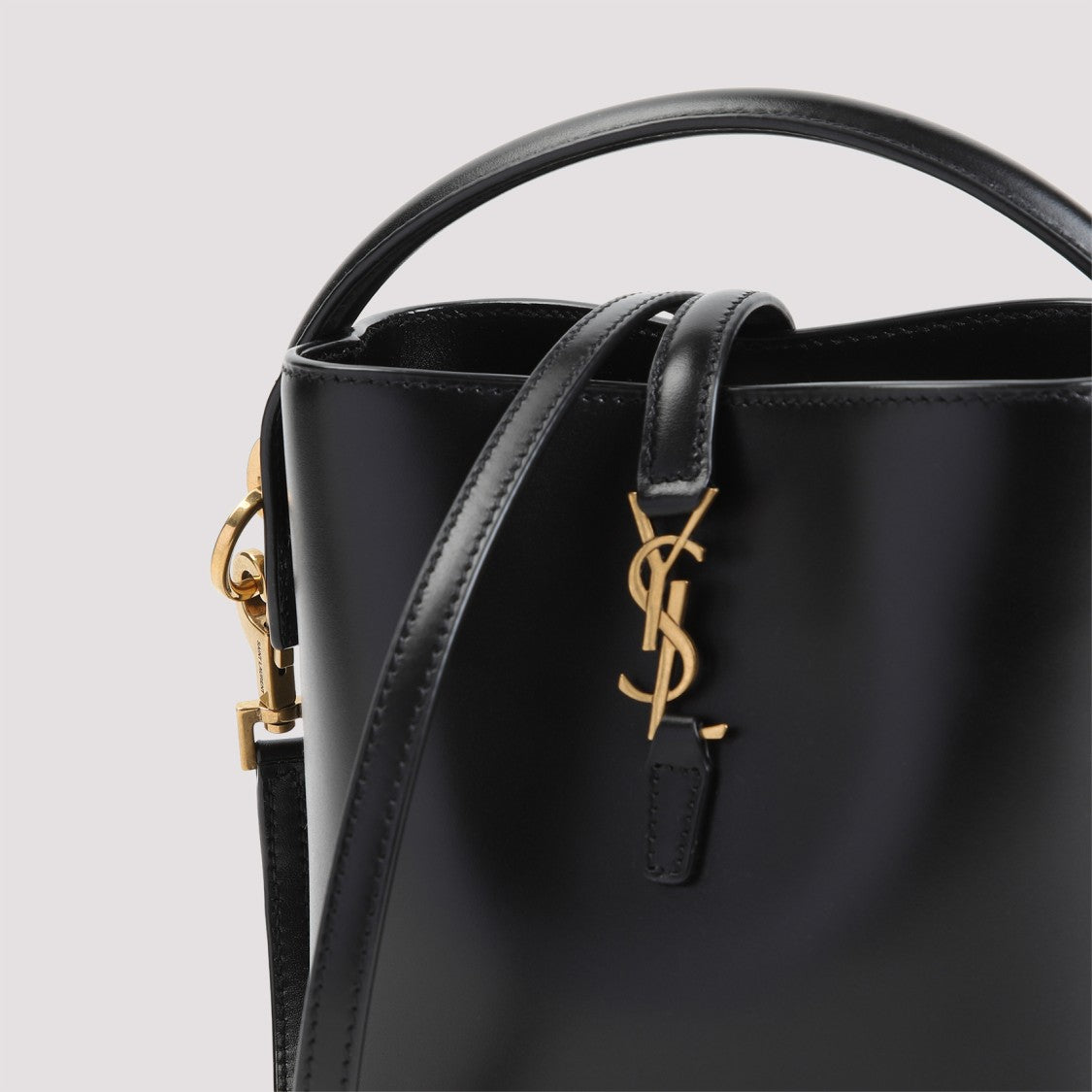 Saint Laurent Mini 37 Black Leather Shoulder Bag