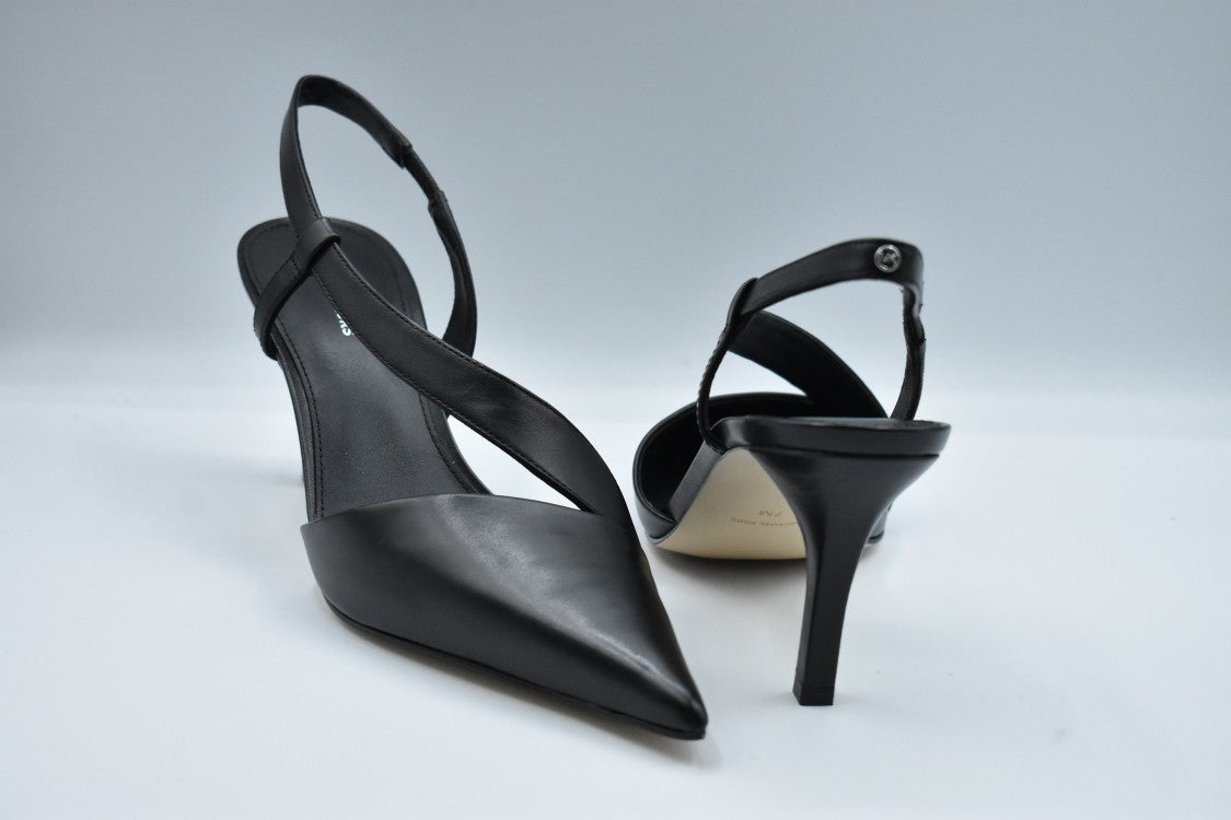 Michael Kors Black Slingback Shoes With Pointed Toe