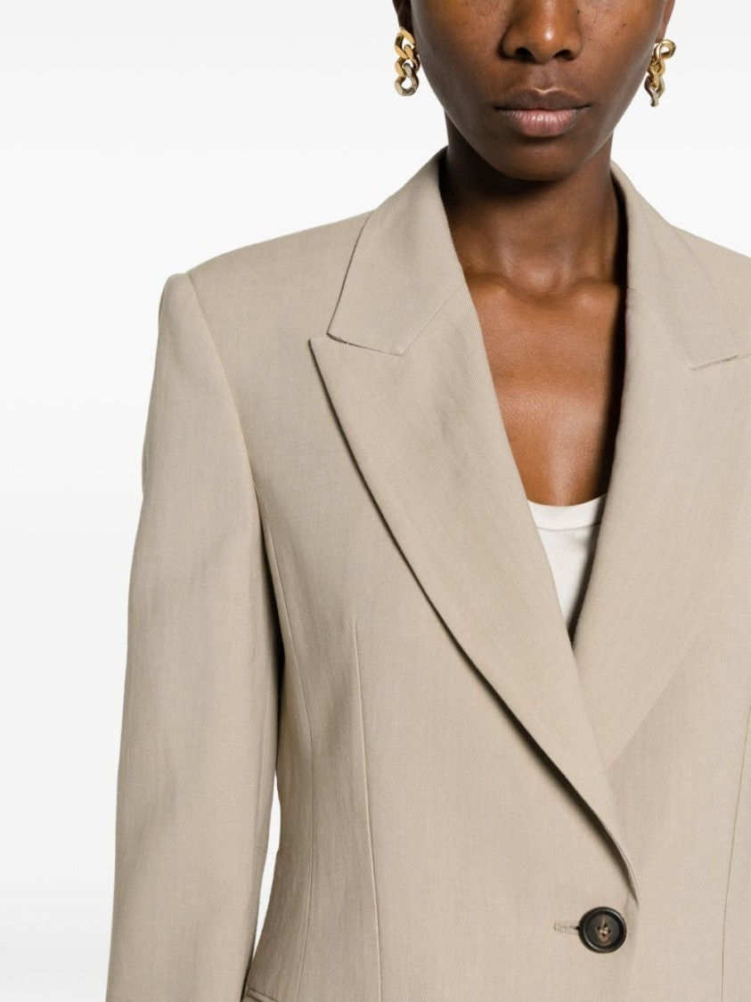 Brunello Cucinelli Beige Linen Blend Blazer