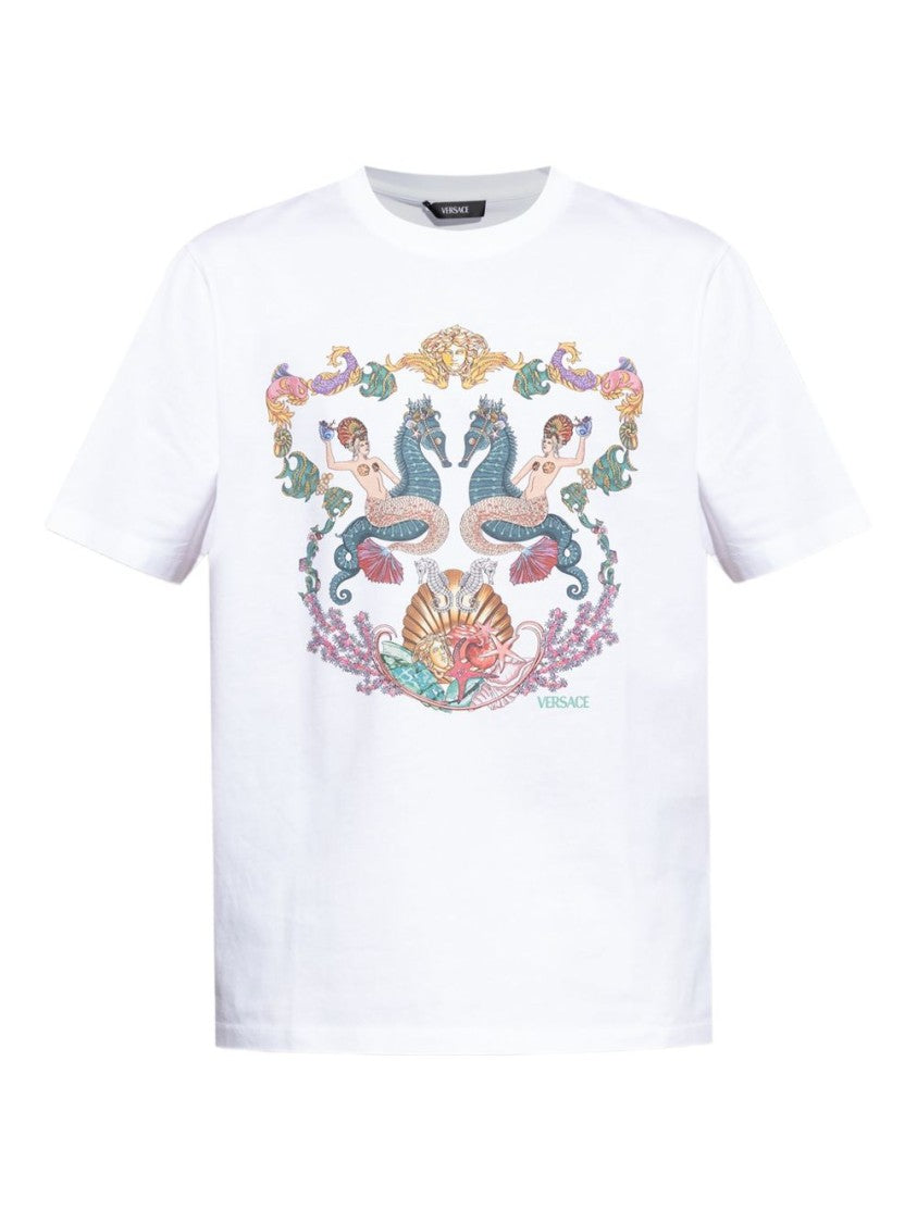 Versace Graphic Print White T-Shirt