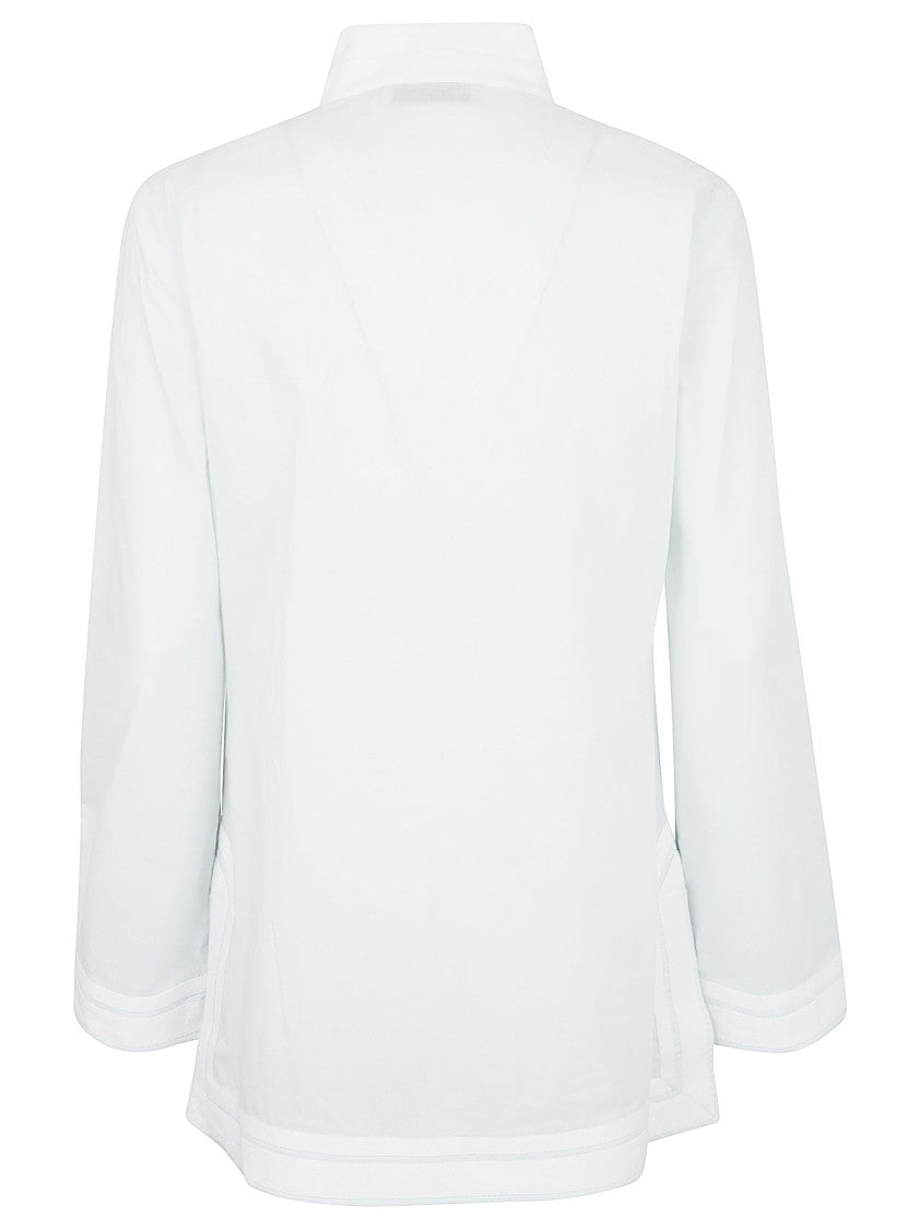 Tory Burch Relaxed Fit Cotton Shirt With V-Neckline