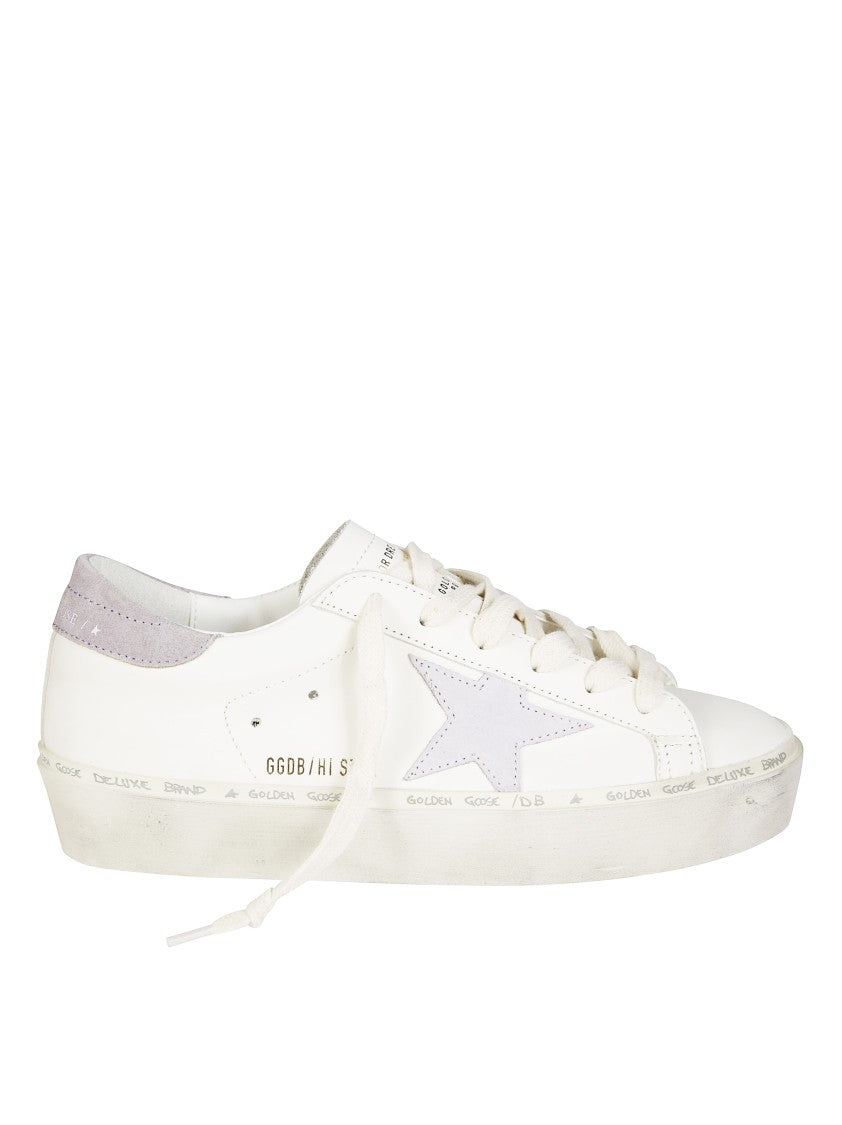 Golden Goose Hi Star Leather Upper Sneakers