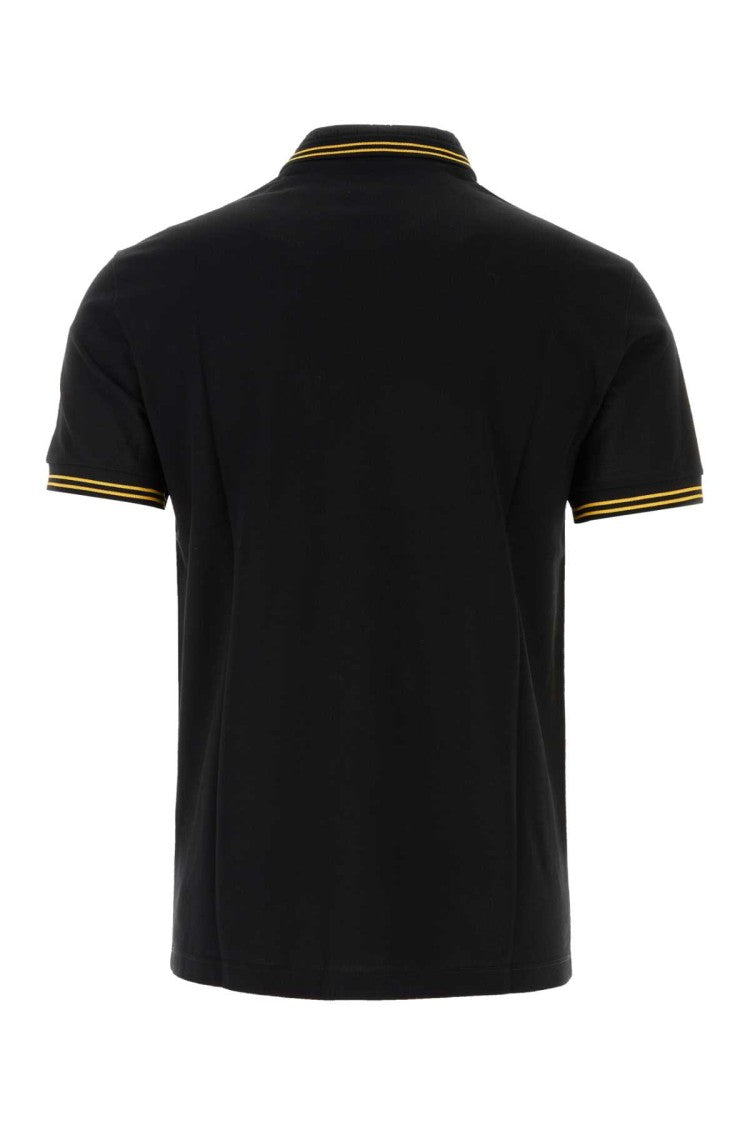 Versace Black Piquet Polo Shirt