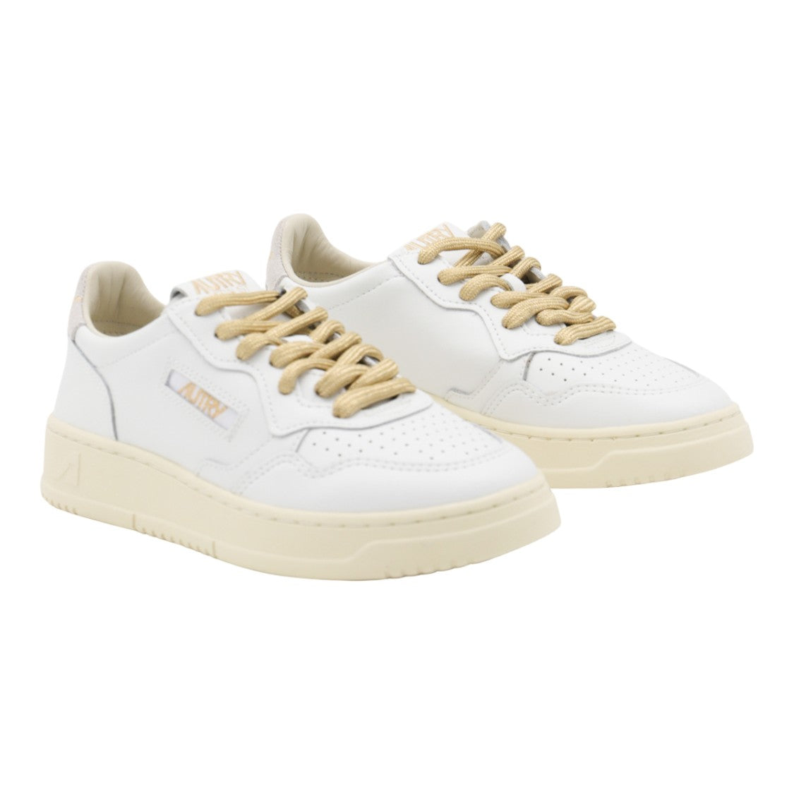 Autry White Leather Sneakers With Perforated Detailing