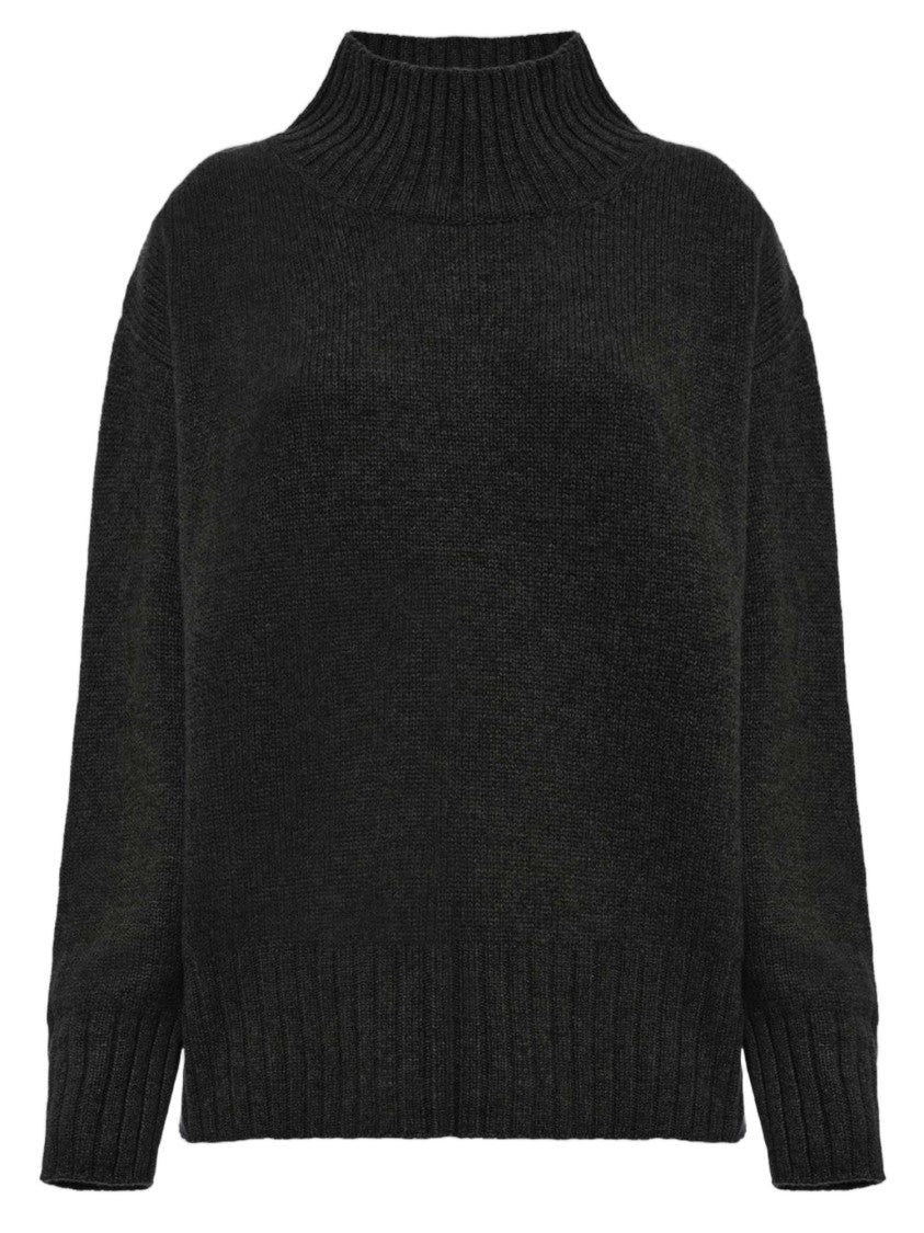 Malo Cashmere Sweater With Ribbed Turtleneck And Long Sleeves
