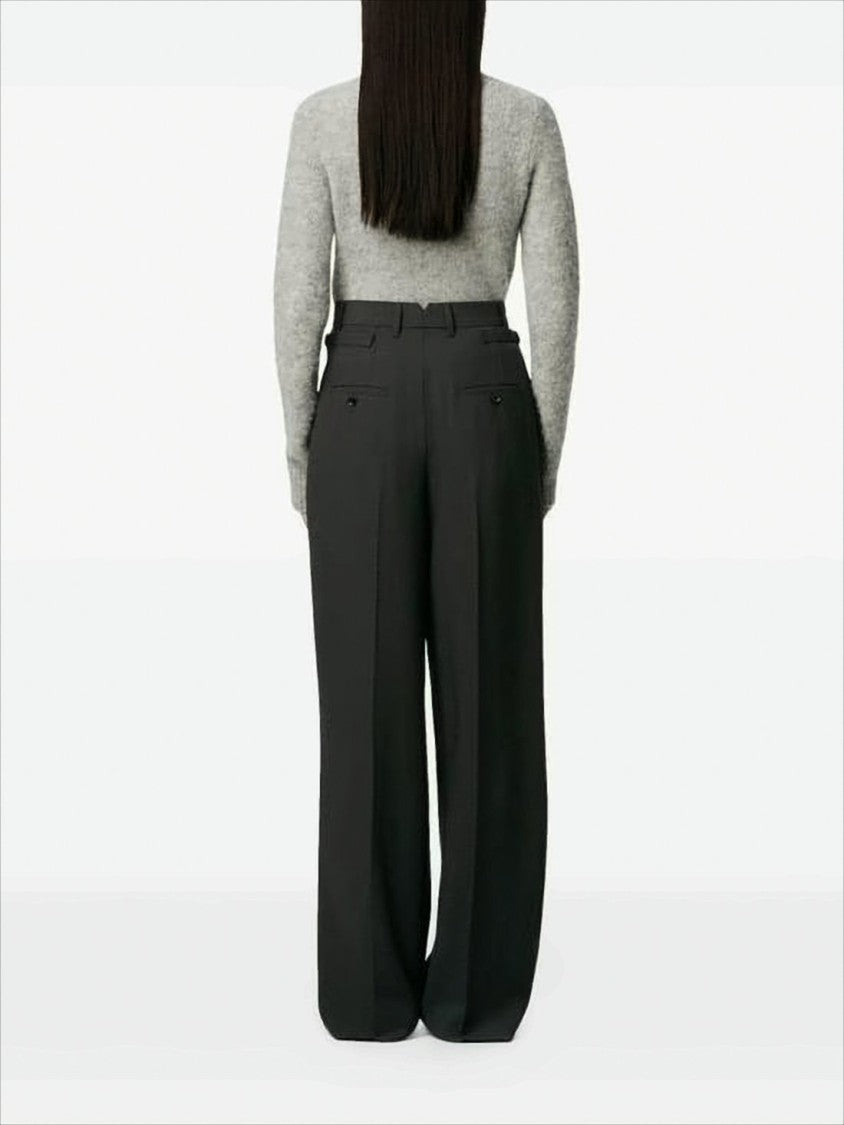 Ami High-Waist Tailored Suit Pants With Wide-Leg Silhouette