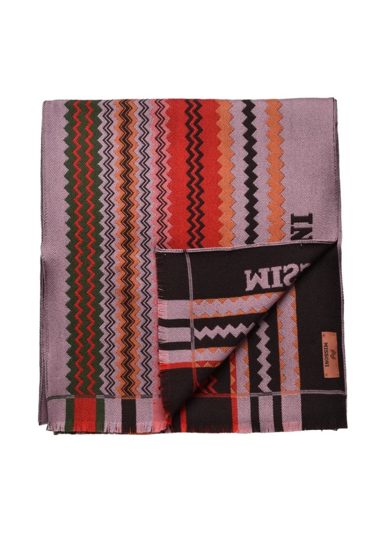 Missoni Red Green Wool Scarf