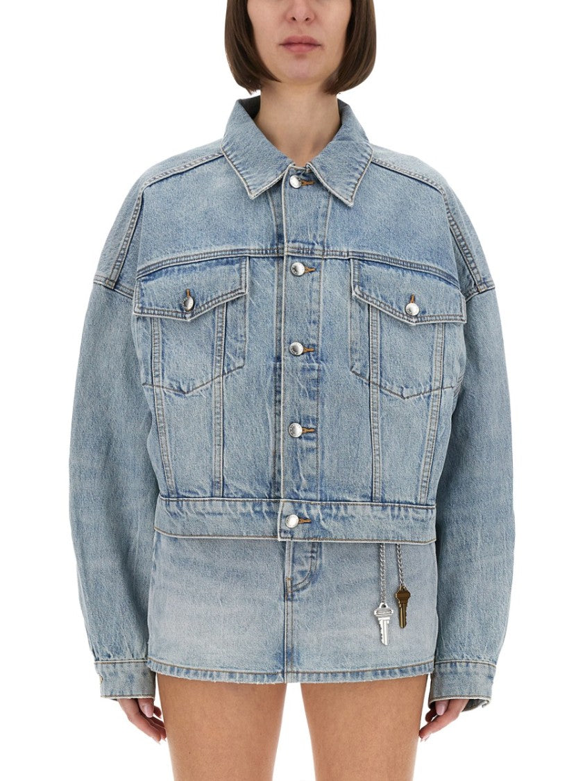 Alexander Wang Boxy Fit Denim Trucker Jacket