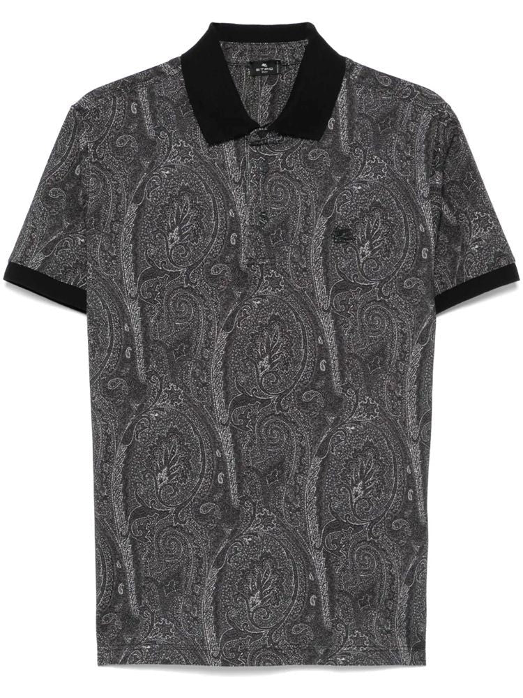 Etro Multicolour Patterned Short-Sleeve Cotton Polo Shirt
