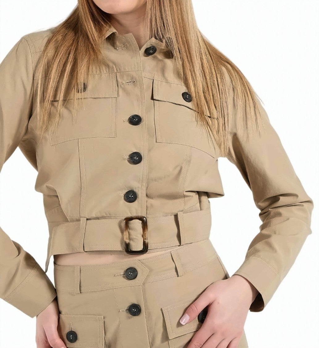 Liu Jo Belted Structured Collar Jacket