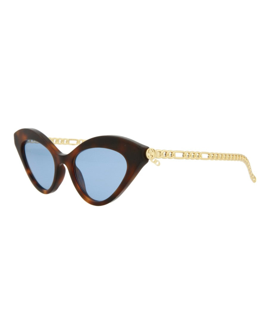 Gucci Cat Eye-Frame Acetate Sunglasses With Gold-Tone Temples