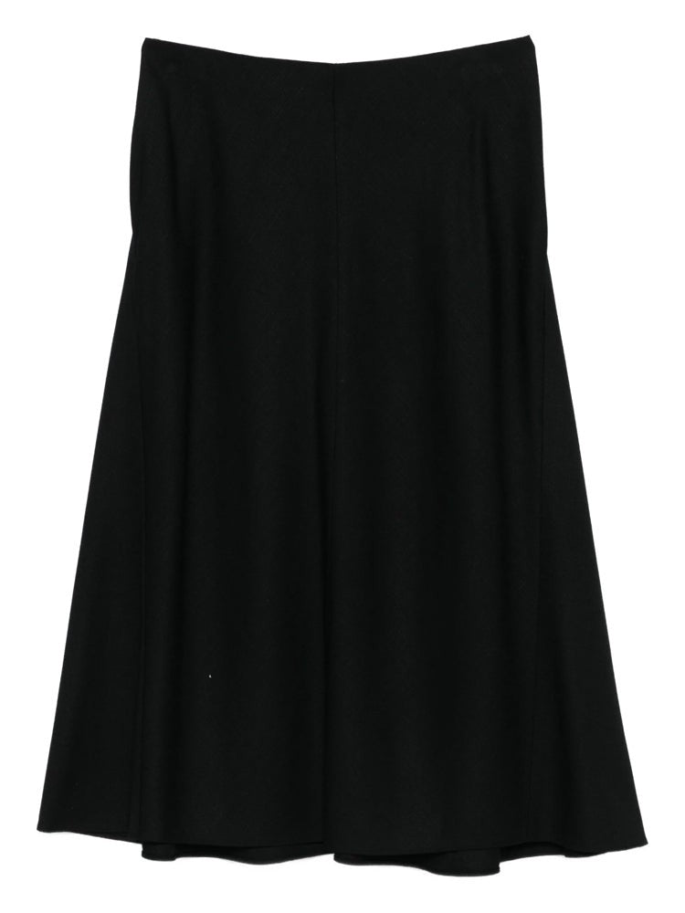 Vince Bias Cut Black Full Skirt With Minimalist Design