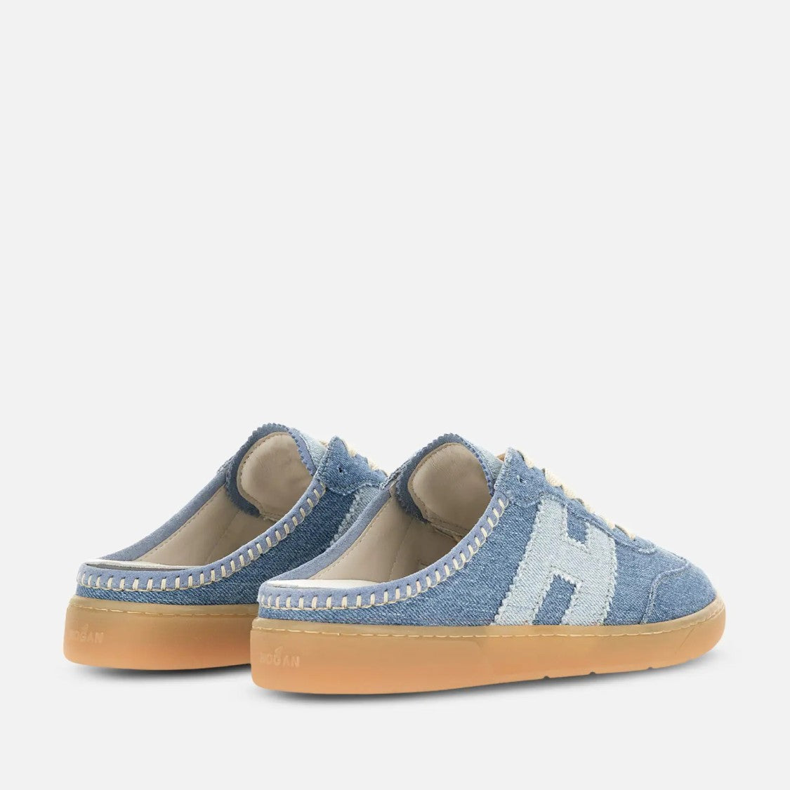 Hogan Denim Cool Sabot Cotton Sneakers