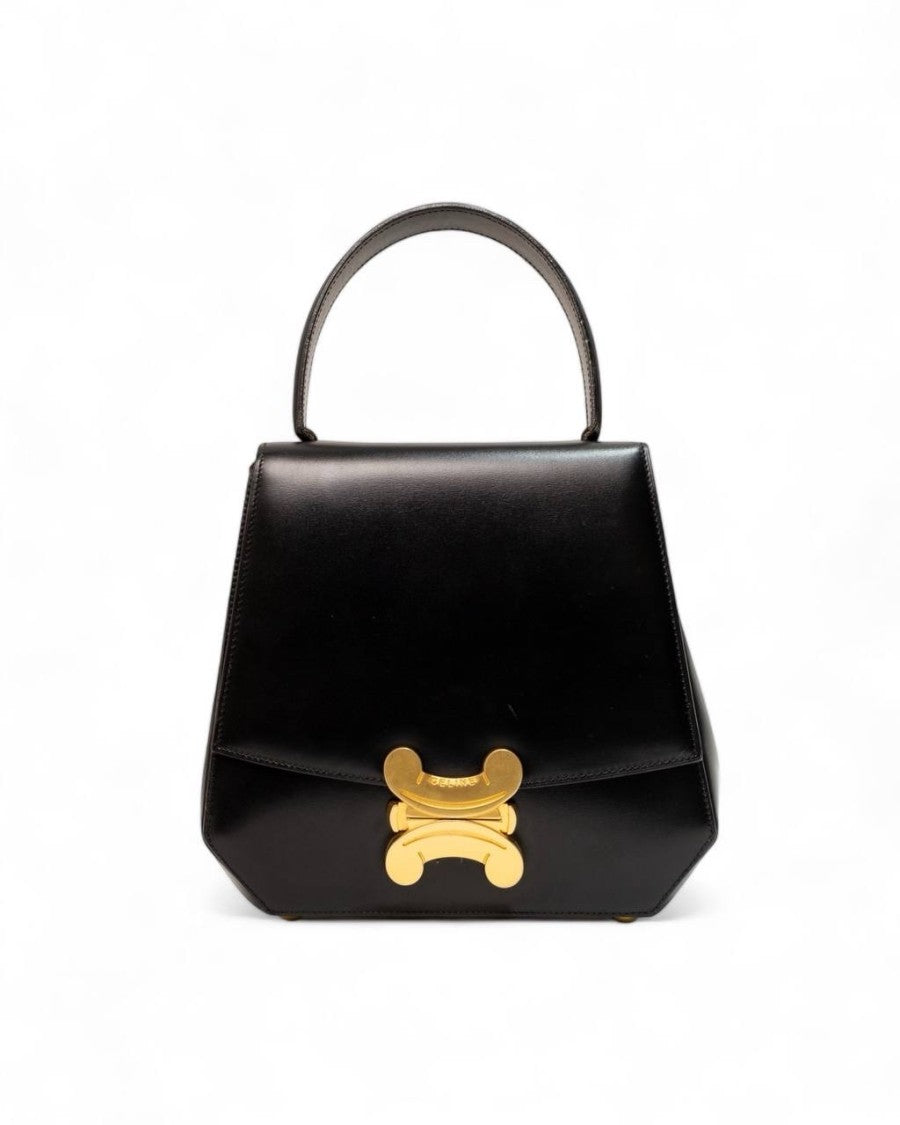 Celine Blazon Triomphe Hand Bag Black
