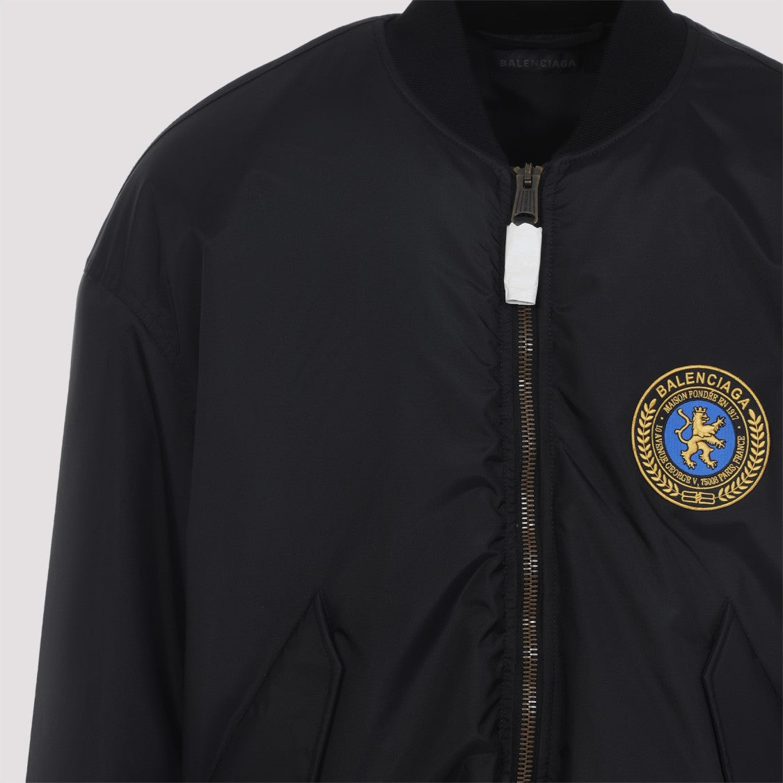 Balenciaga Slightly Oversized Black Bomber Jacket