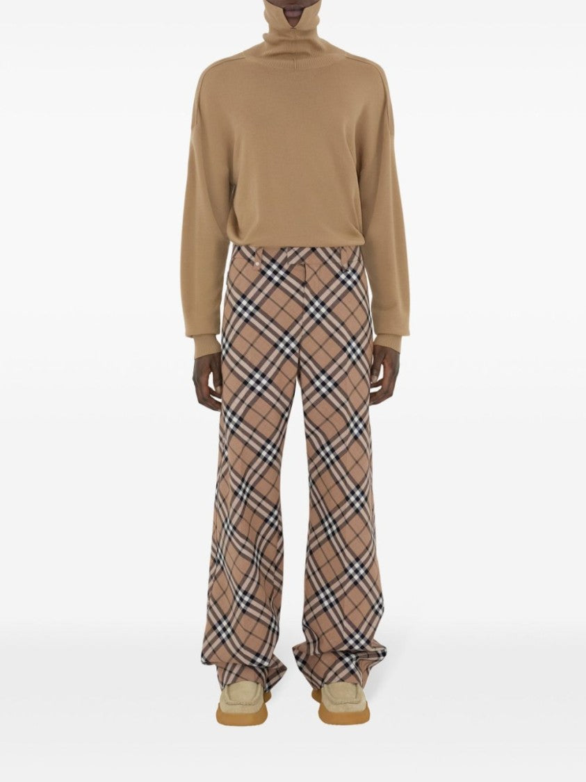 Burberry Beige Check Trousers