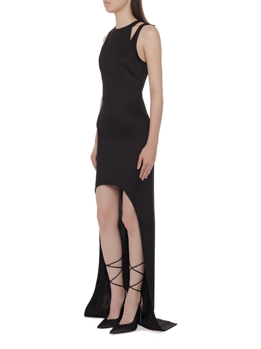 Balmain Sleeveless Layered Long Dress