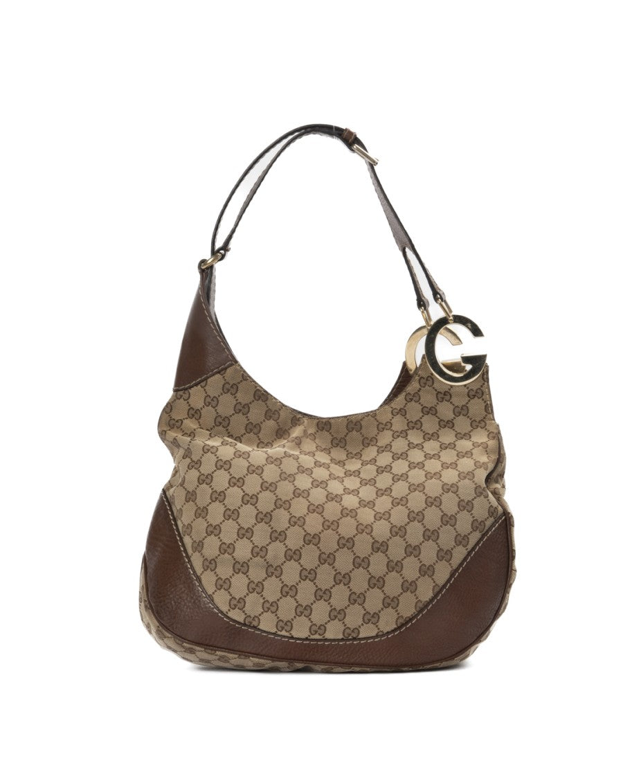 Gucci Medium Hobo Bag In Gg Supreme Canvas With Gold-Tone Hardware