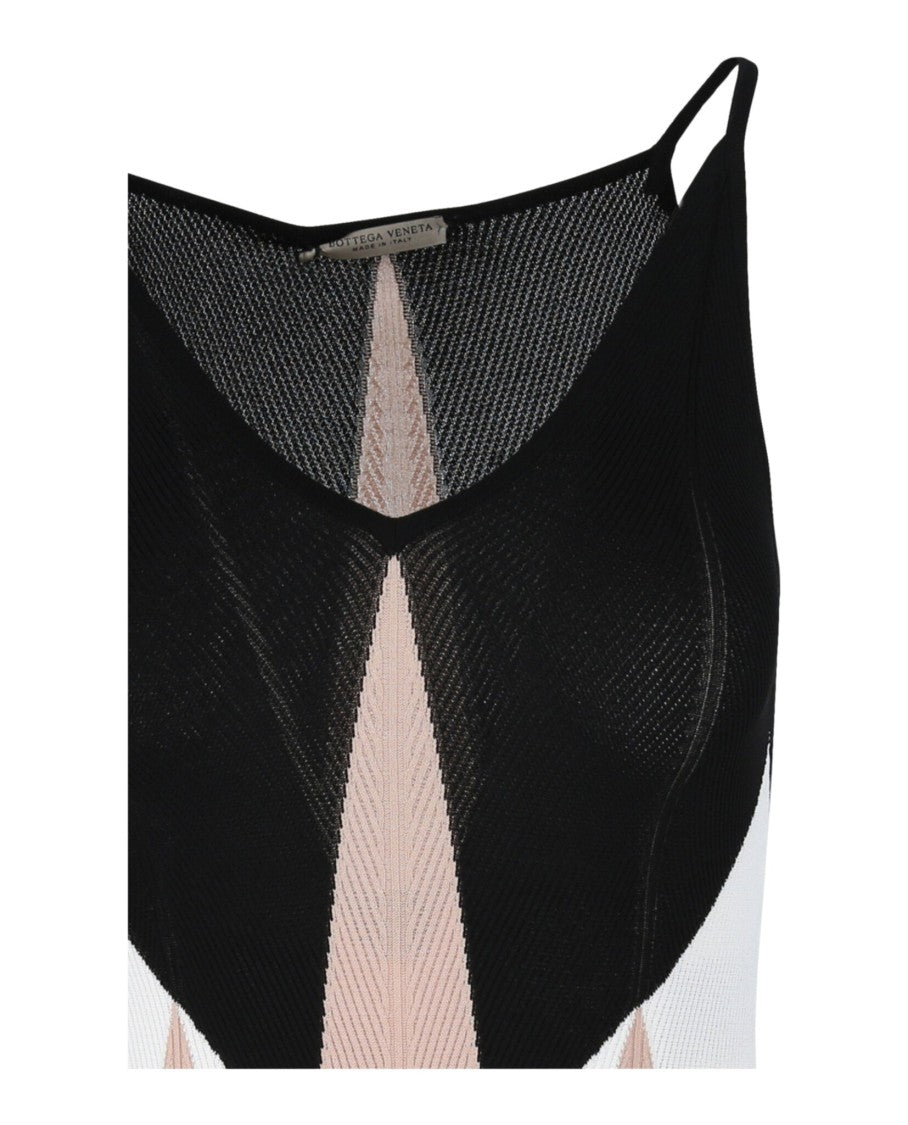 Bottega Veneta Geometric Swimsuit With V-Neck And Fitted Silhouette