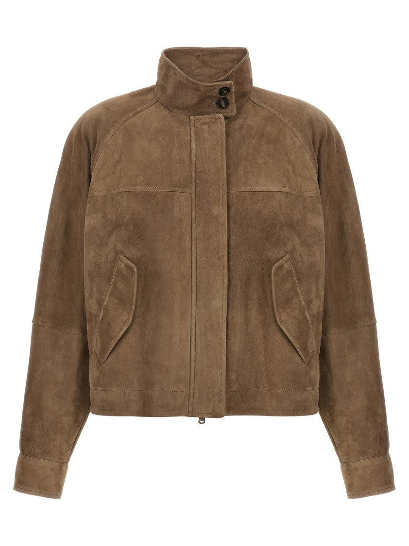 Brunello Cucinelli Monile Suede Jacket