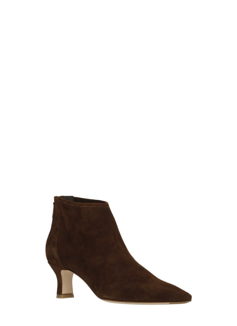 The Seller Brown Perforated Suede Leather Boots