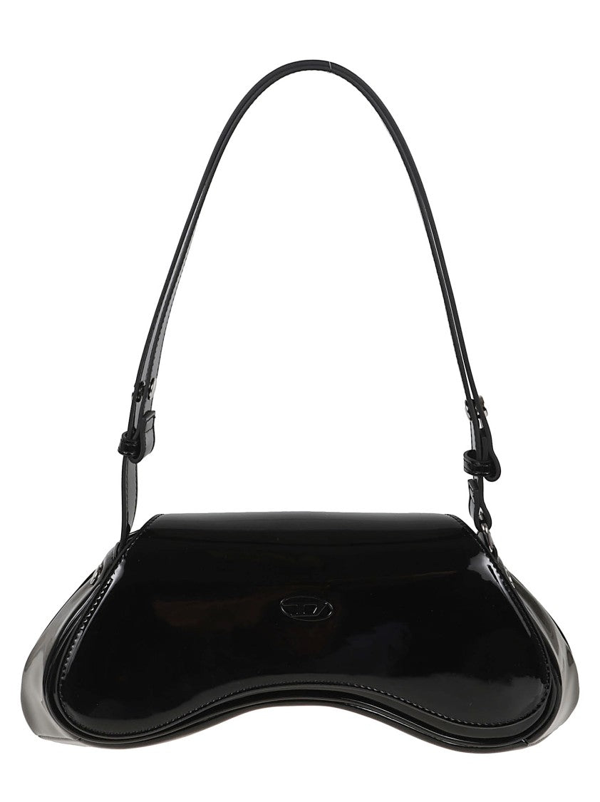 Diesel Curved Black Shoulder Bag