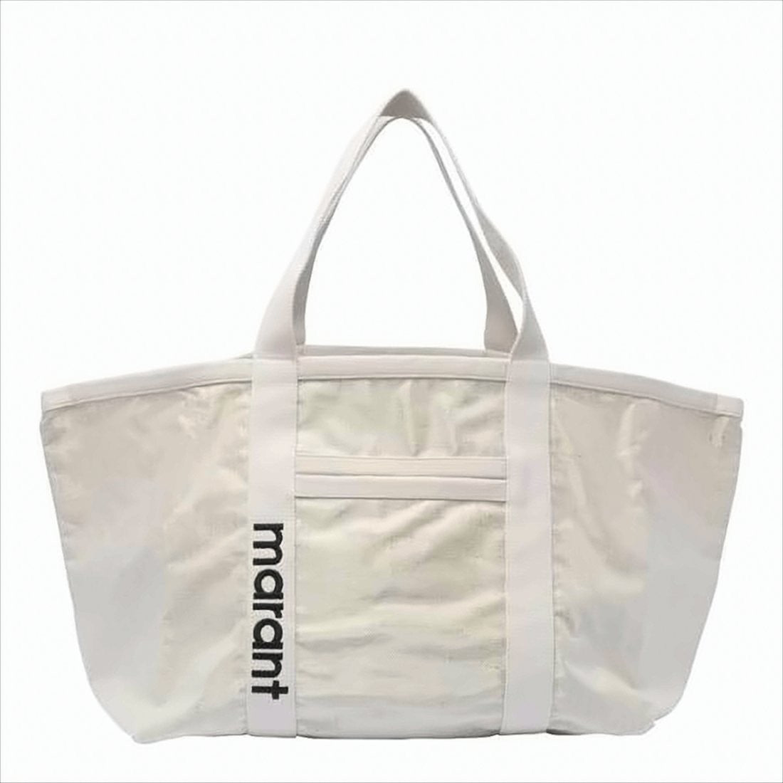 Isabel Marant Textured Fabric Tote Bag With Bold Logo Detail