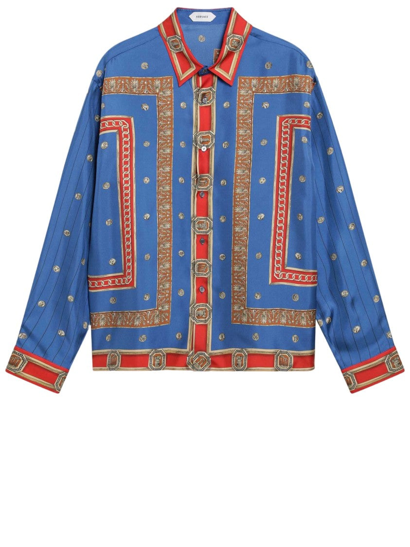 Versace Silk Shirt With Intricate The Ringmaster Print
