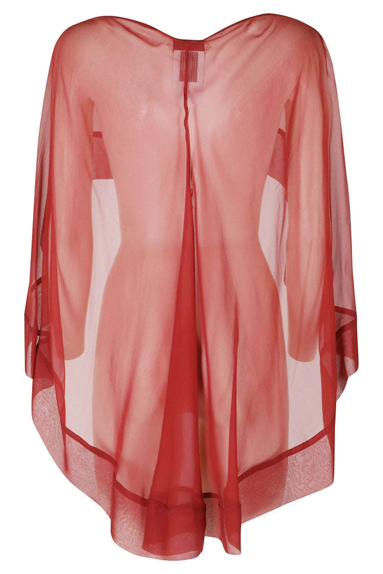 Alberta Ferretti Flowing Silk Border Scarf
