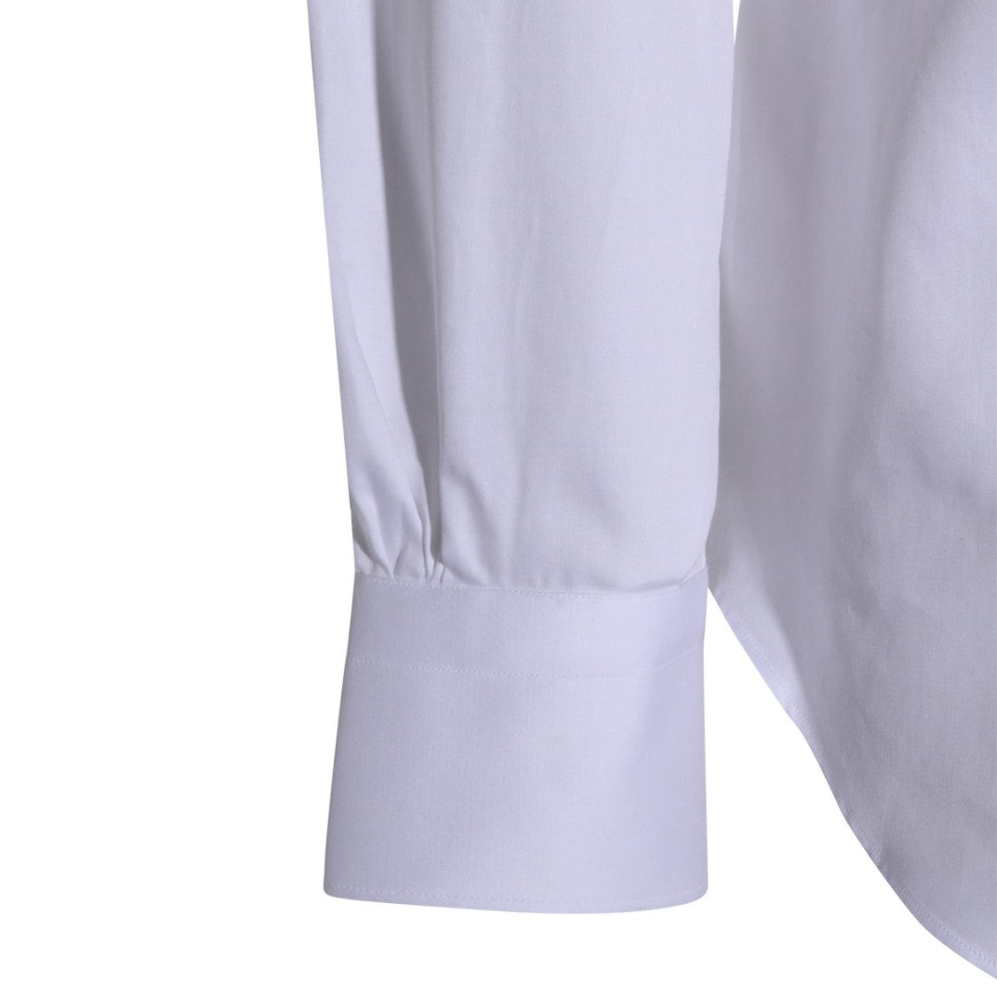 Mazzarelli Long-Sleeve White Shirt With Pointed Collar
