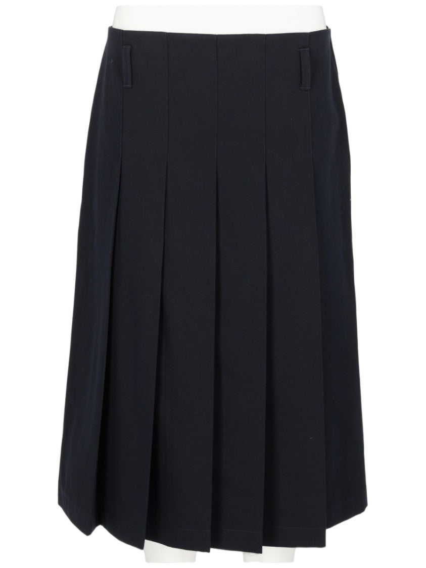 A.P.C. Pleated Mini Skirt In Organic Cotton With Structured Design