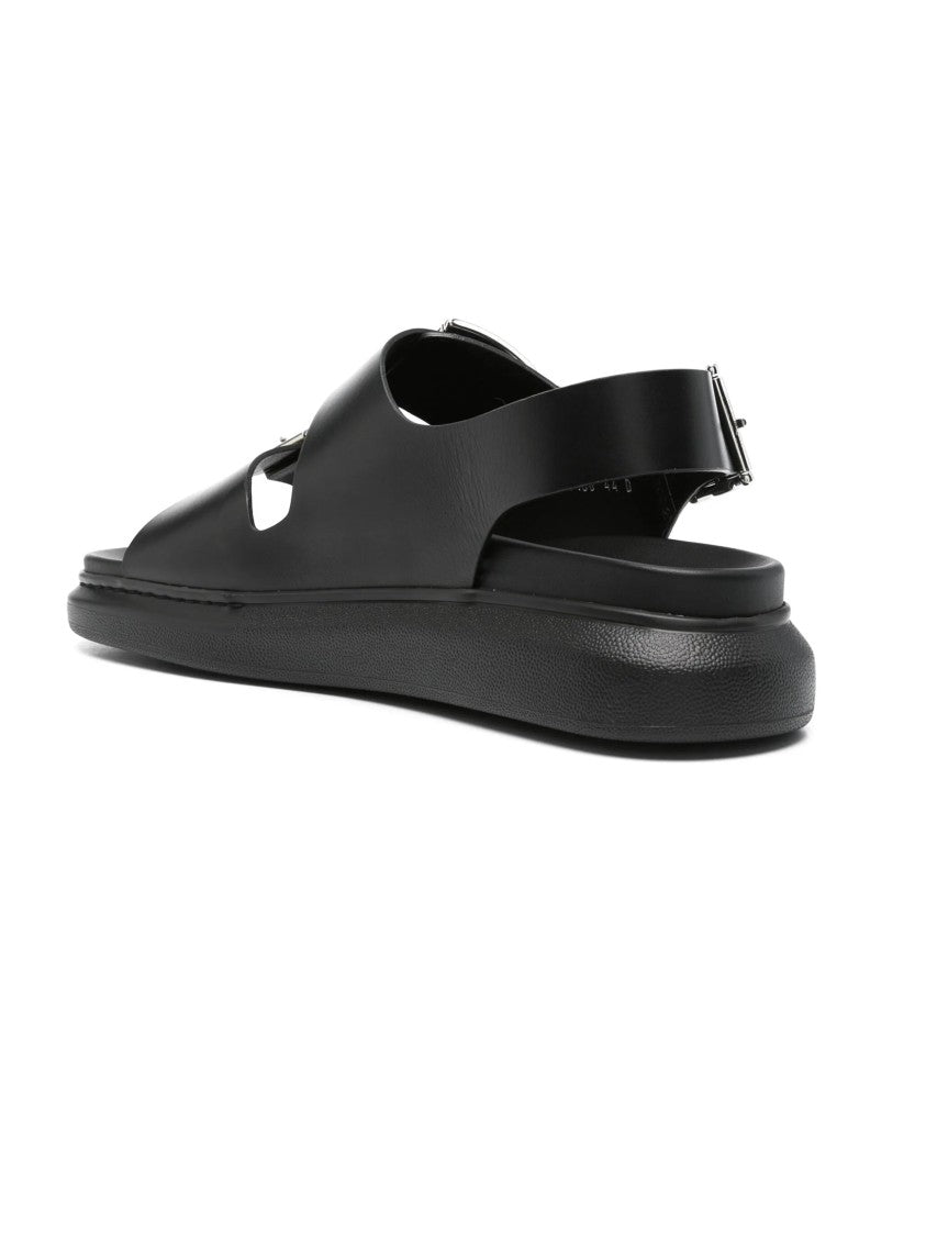 Alexander Mcqueen Black Sandals With Wide Straps