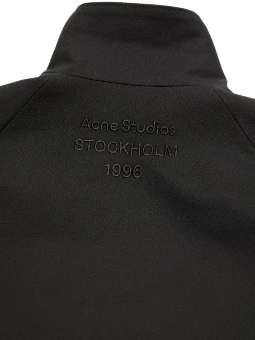Acne Studios Cropped High Collar Embossed Jacket