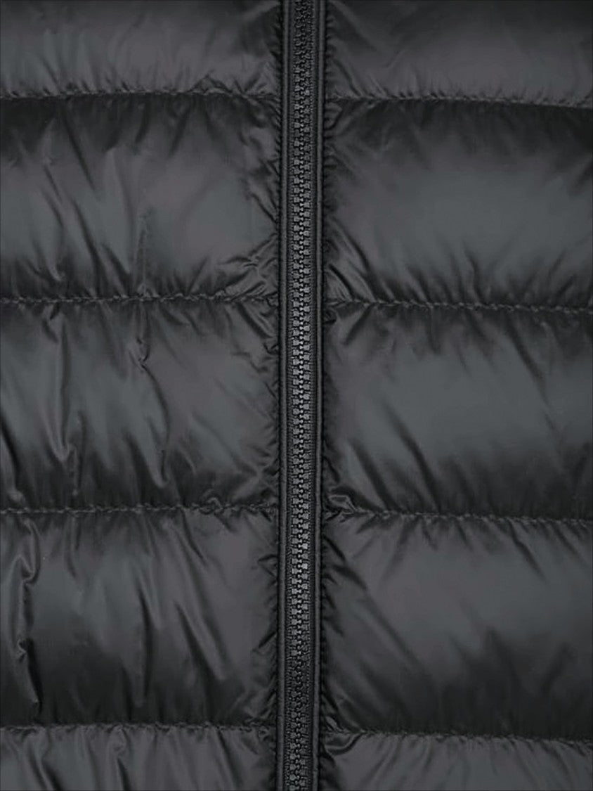 Moncler Horizontal Quilted Hooded Black Puffer Jacket
