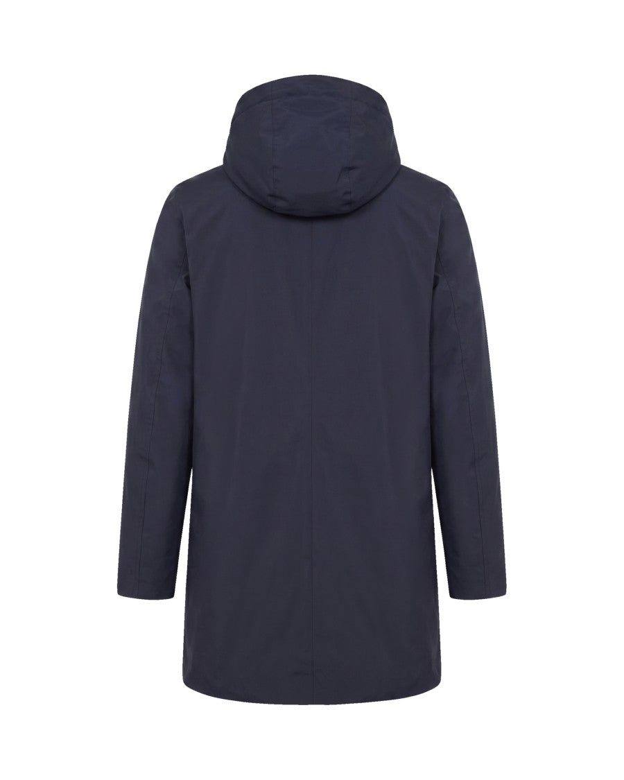 K-Way Mid-Length Microcanvas Jacket With Lightweight Insulation