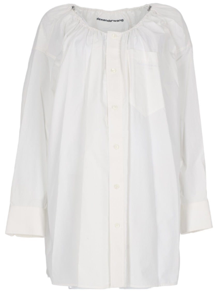 Alexander Wang Button-Down Relaxed Chemisier In Organic Cotton