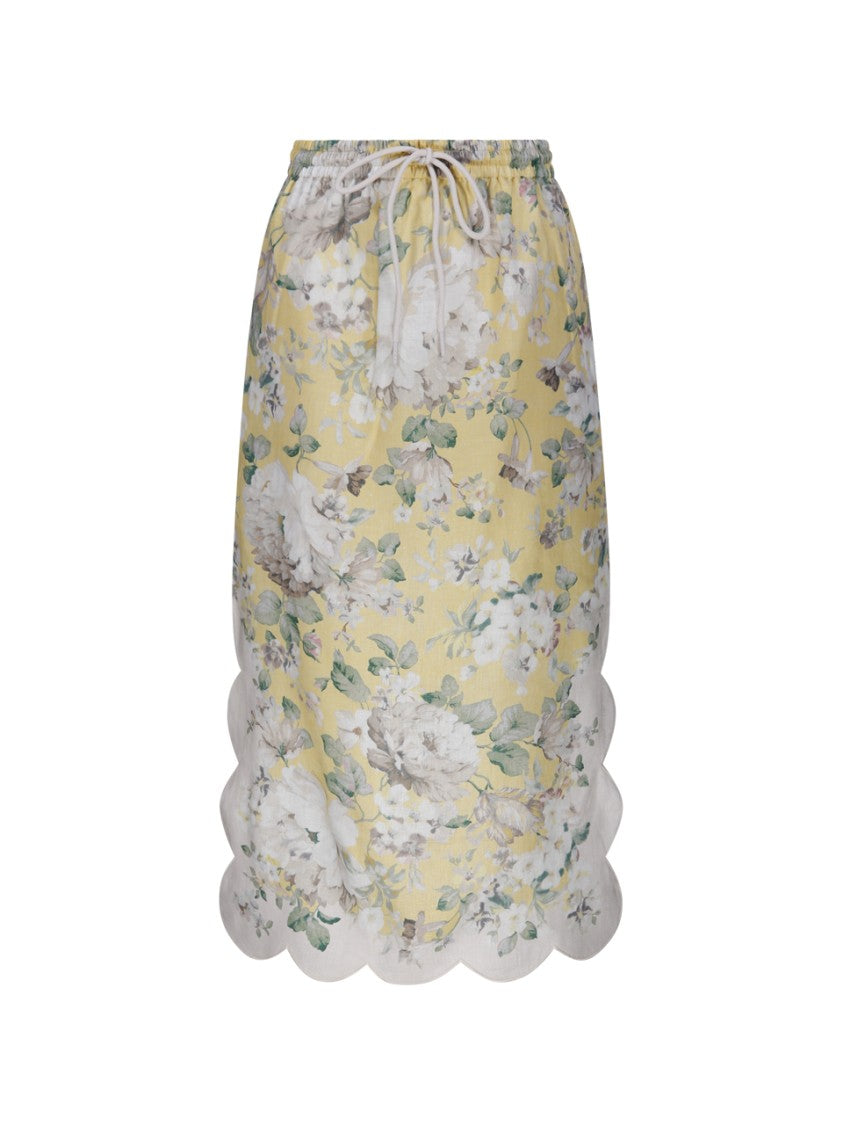 Zimmermann Acacia Scallop Midi Skirt