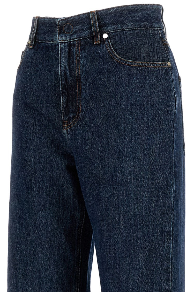 Fendi Wide-Leg Denim Jeans With Contrasting Stitching