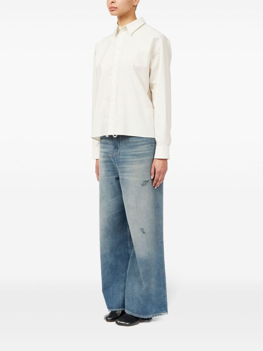 Mm6 By Maison Margiela Layered Design Cotton Shirt