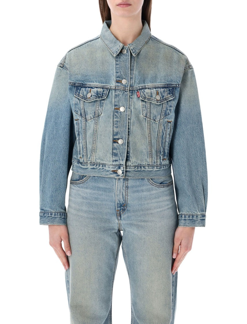 Levi's Cropped Denim Trucker Jacket
