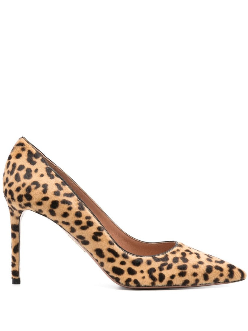 Aquazzura Beige Pointed Toe Stiletto Heel Pumps
